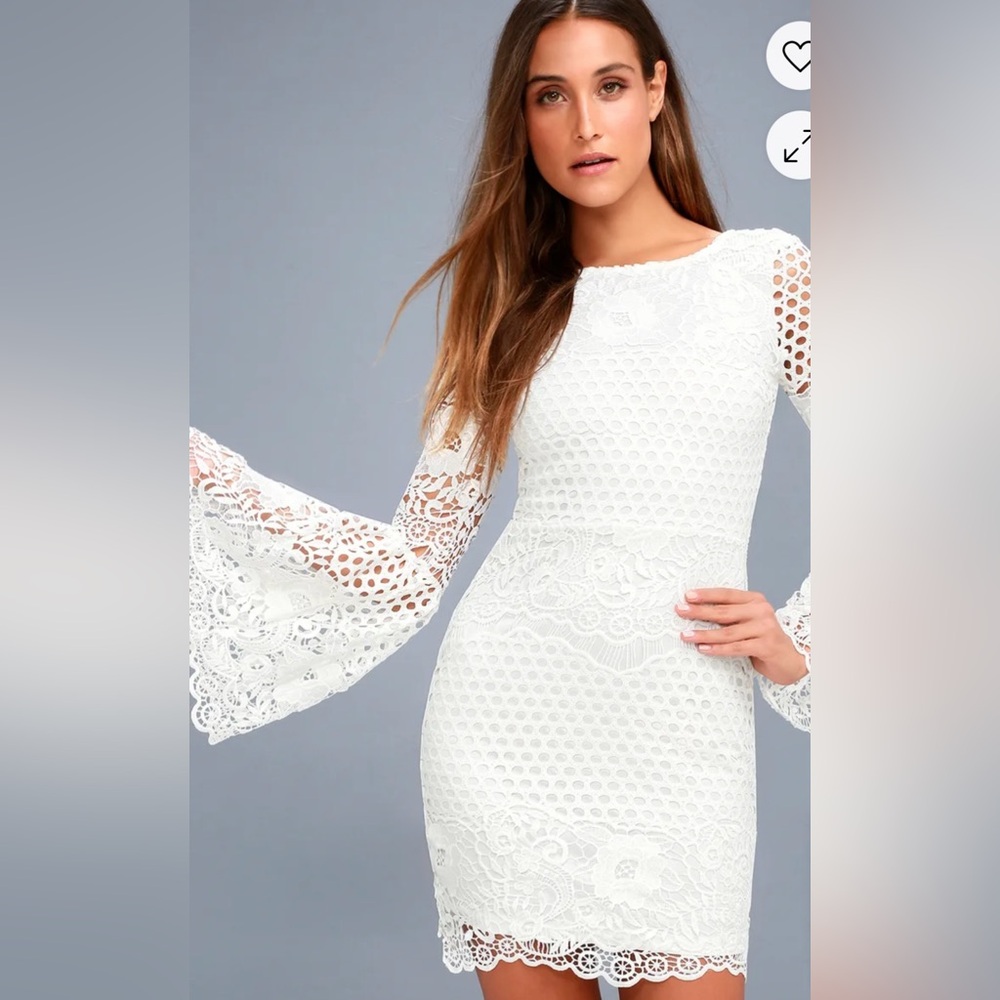 Lulus Angelisa White Lace Long Sleeve Dress - Picture 2 of 7